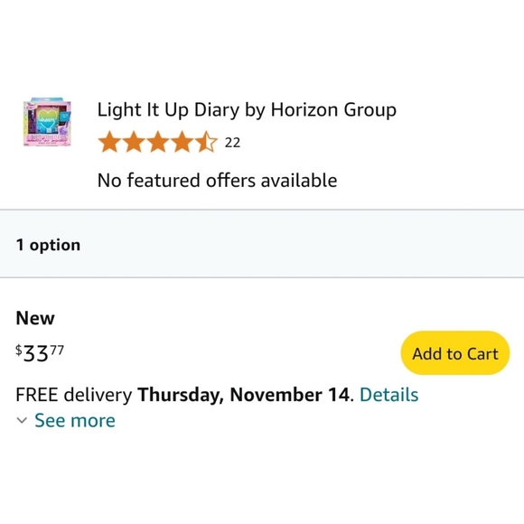 *Sold* NEW Horizon Group Light-Up Diary - Picture 5 of 5
